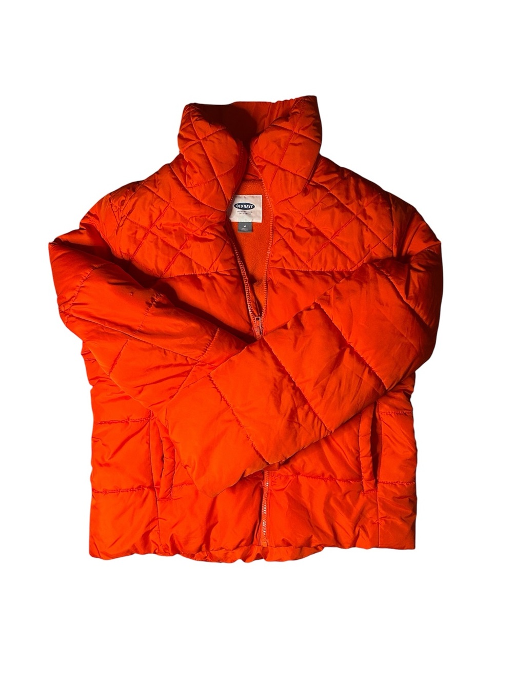 Old Navy orange puffer jacket